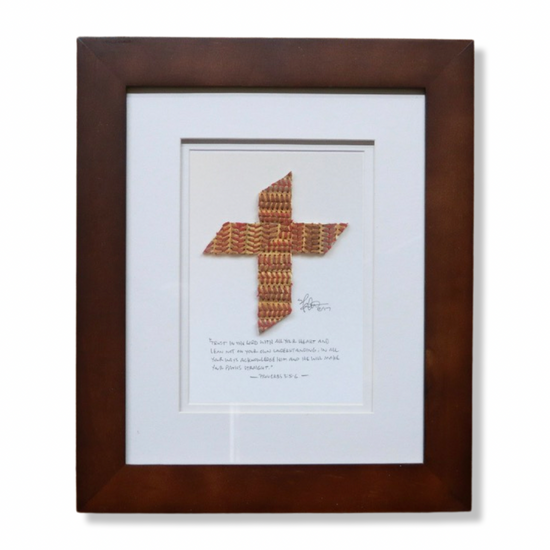 The Baseball Cross - Original Artwork Made from Actual Used Baseballs