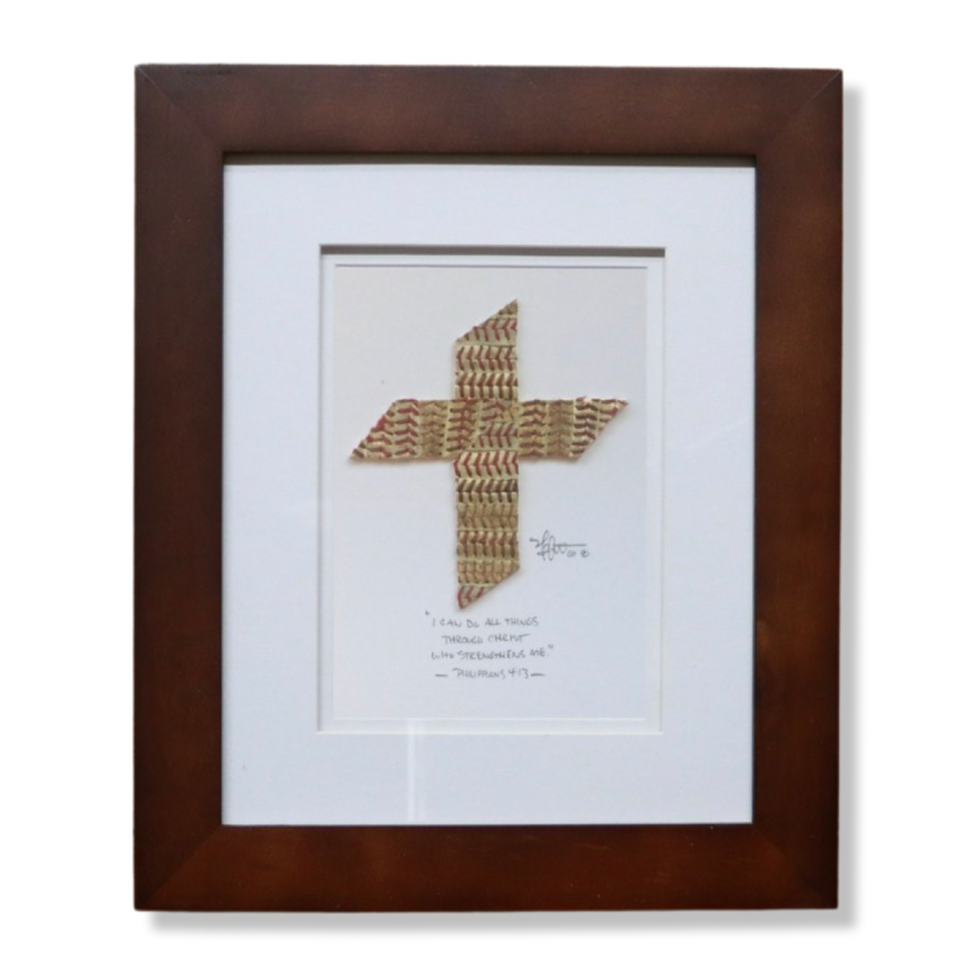 The Baseball Cross - Original Artwork Made from Actual Used Baseballs