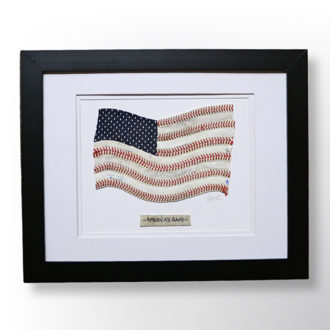 "America's Game" Original Baseball American Flag Artwork