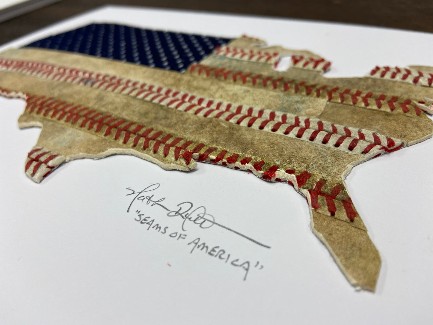 "Seams of America" Original Baseball Artwork