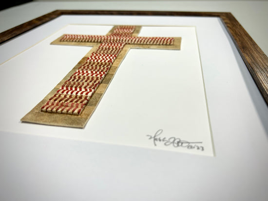 "Traditional Cross" Original Baseball Artwork