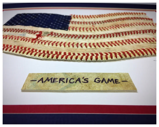 "America's Game" Original Baseball American Flag Artwork