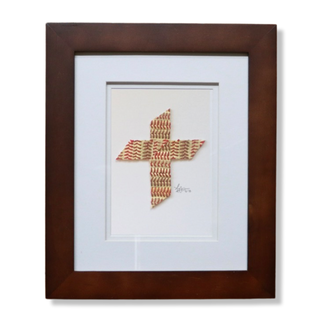 The Baseball Cross - Original Artwork Made from Actual Used Baseballs