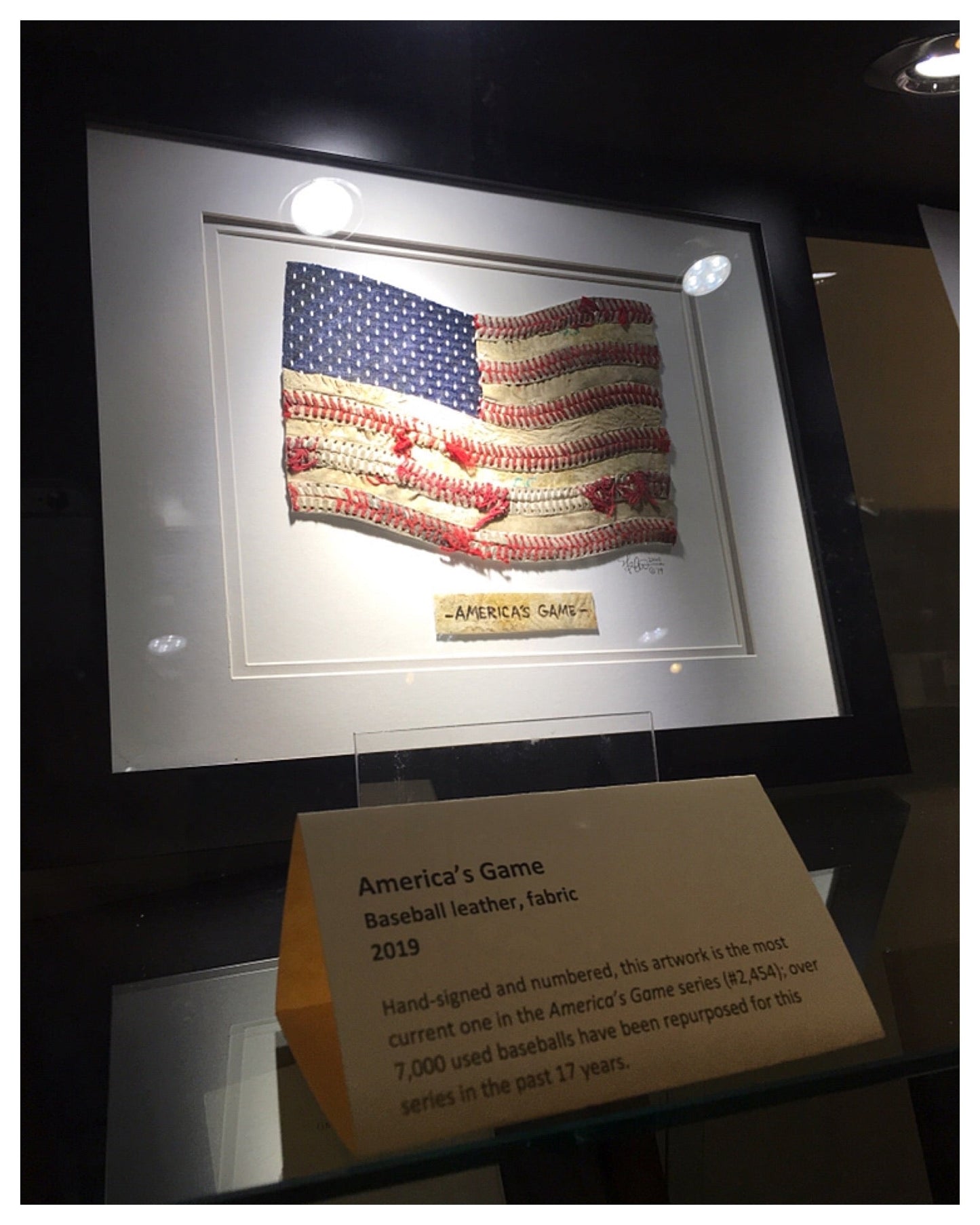 "America's Game" Original Baseball American Flag Artwork