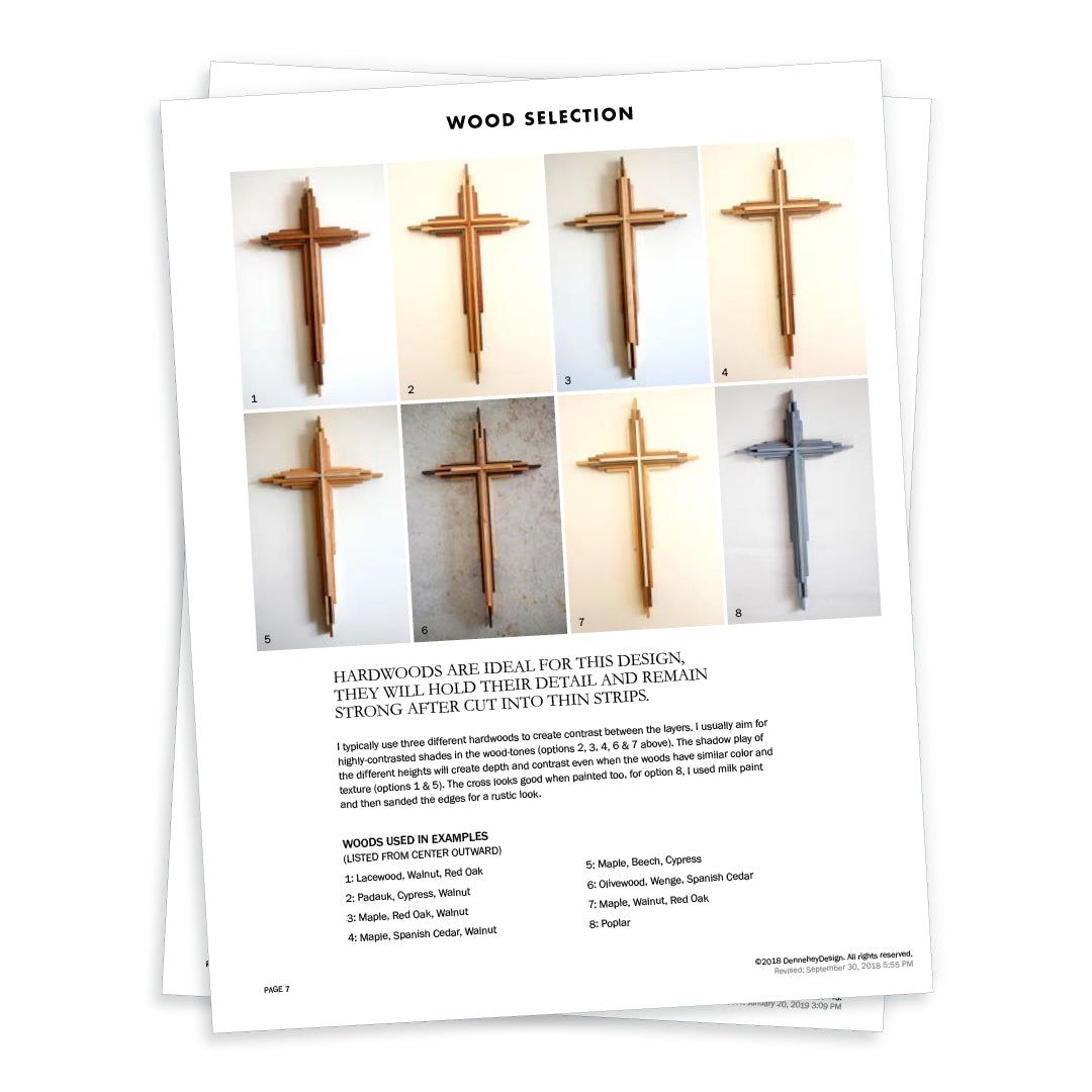 Diy Wooden Cross Plans 20 Inches Tall Dennehey Design Co 5845