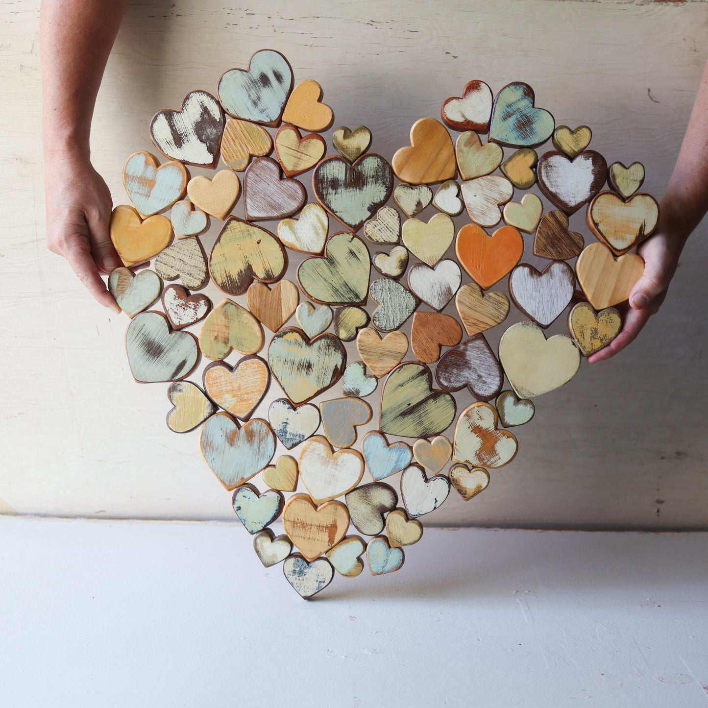 Heart Art Wood Collage