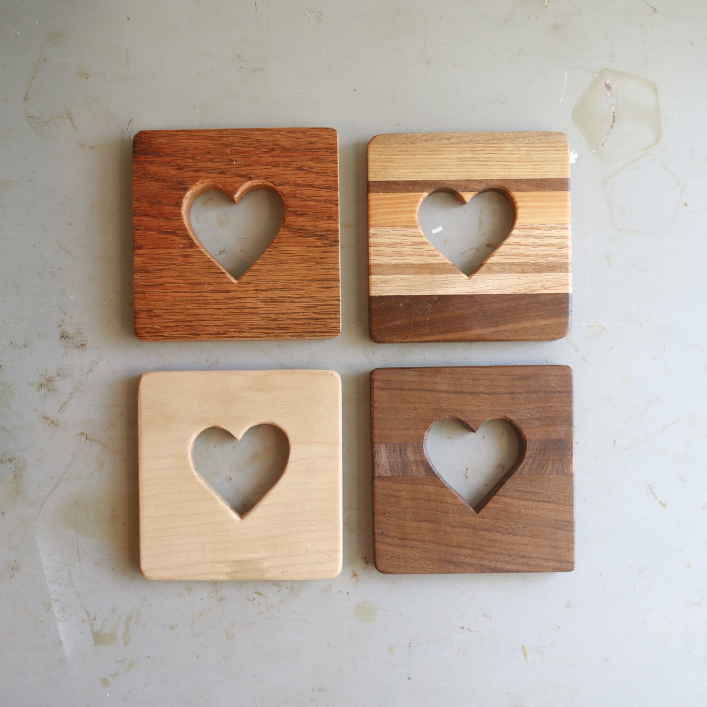 Wooden Heart Tiles