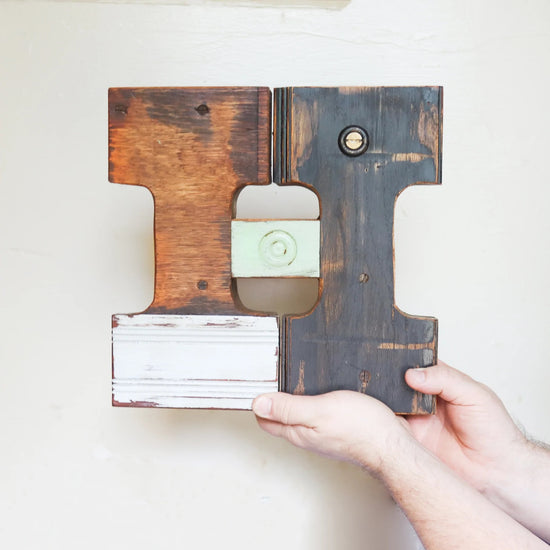 Load image into Gallery viewer, Large Reclaimed Wood Letter H
