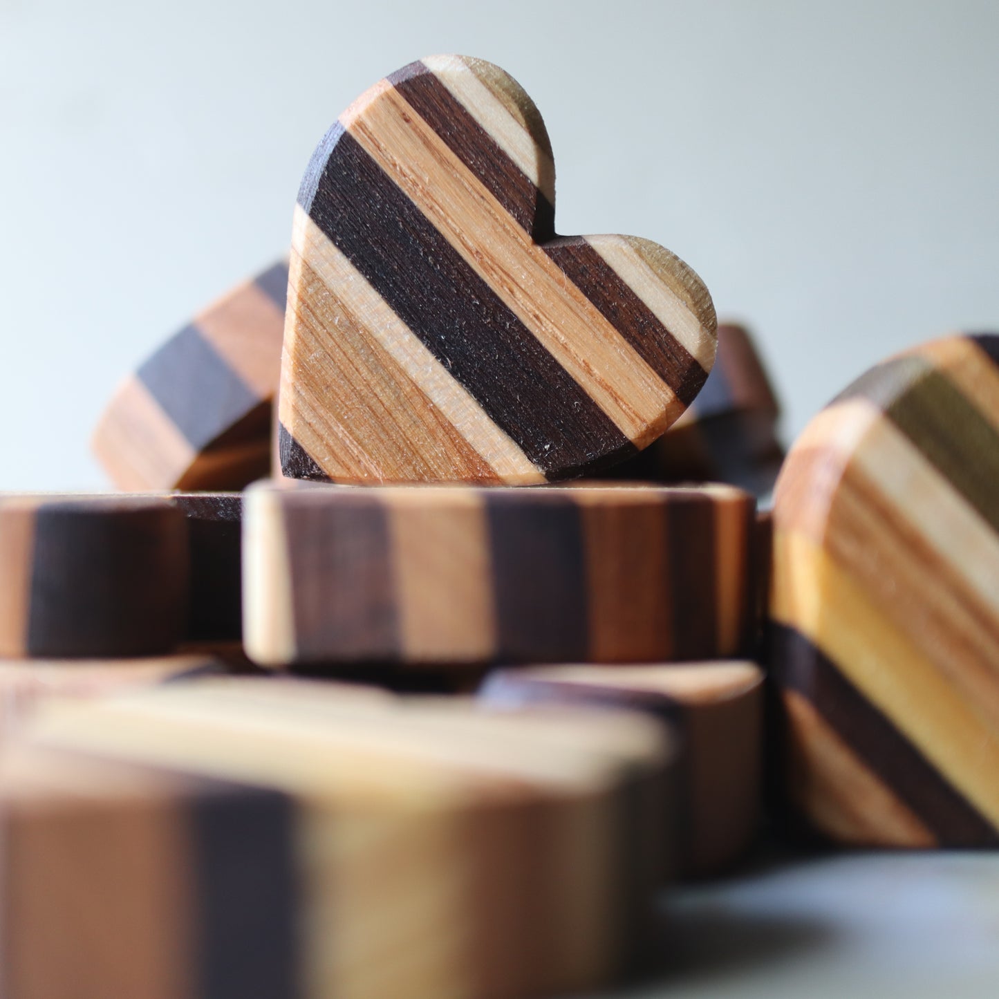 Striped Wooden Hearts – Dennehey Design Co.