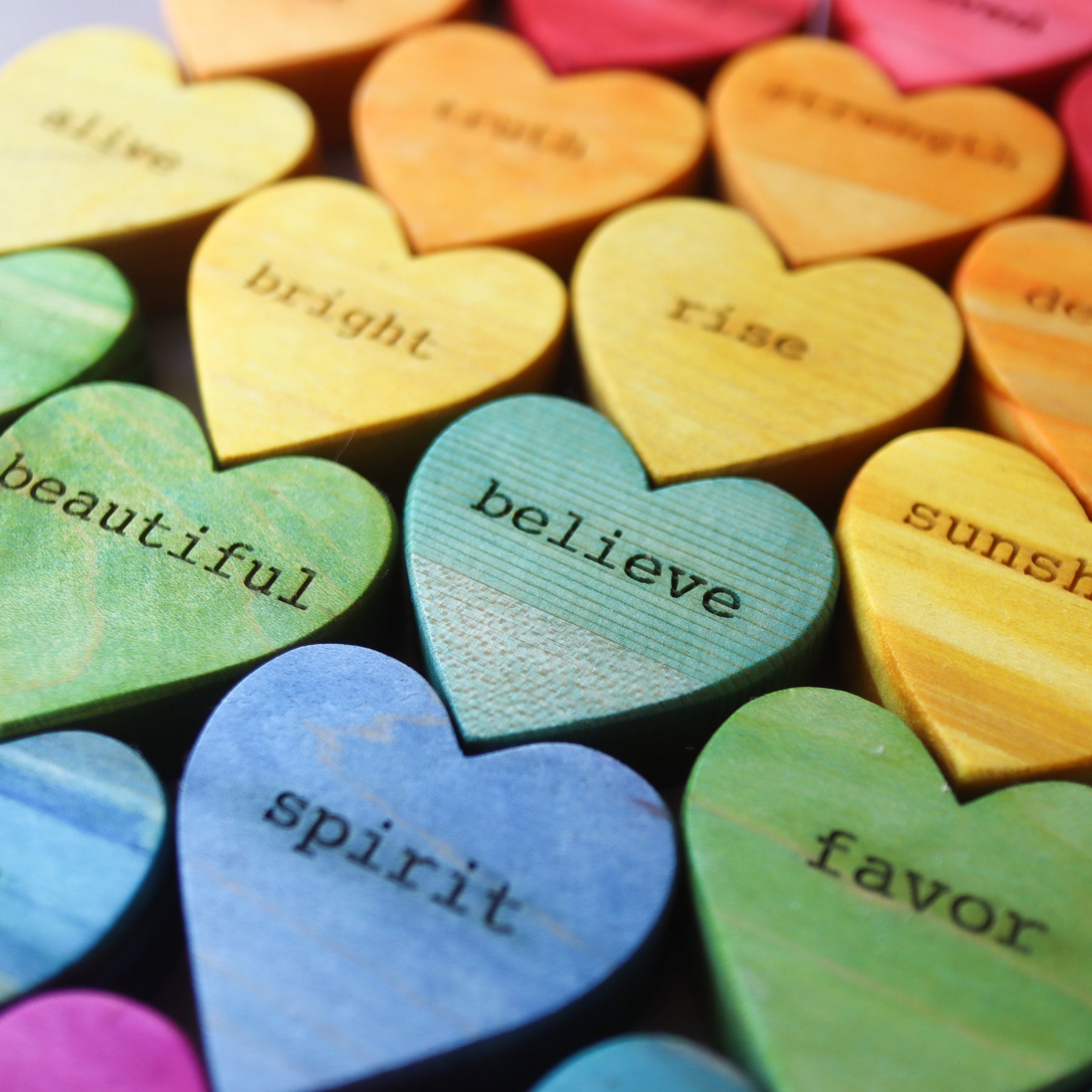 Custom Inspired Words Hearts – Dennehey Design Co.