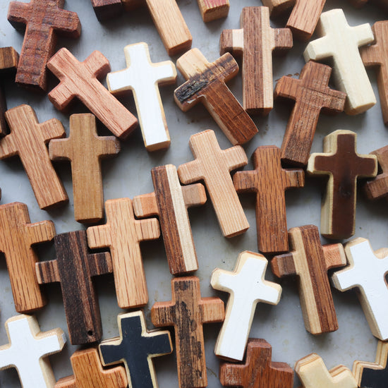 Handmade Wooden Pocket Crosses