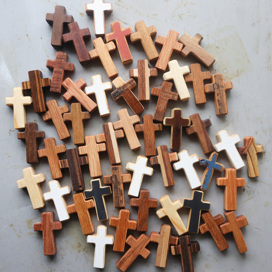 Handmade Wooden Pocket Crosses