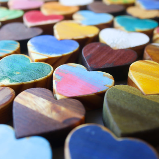 Colorations - Wooden Hearts Small, 20pcs.