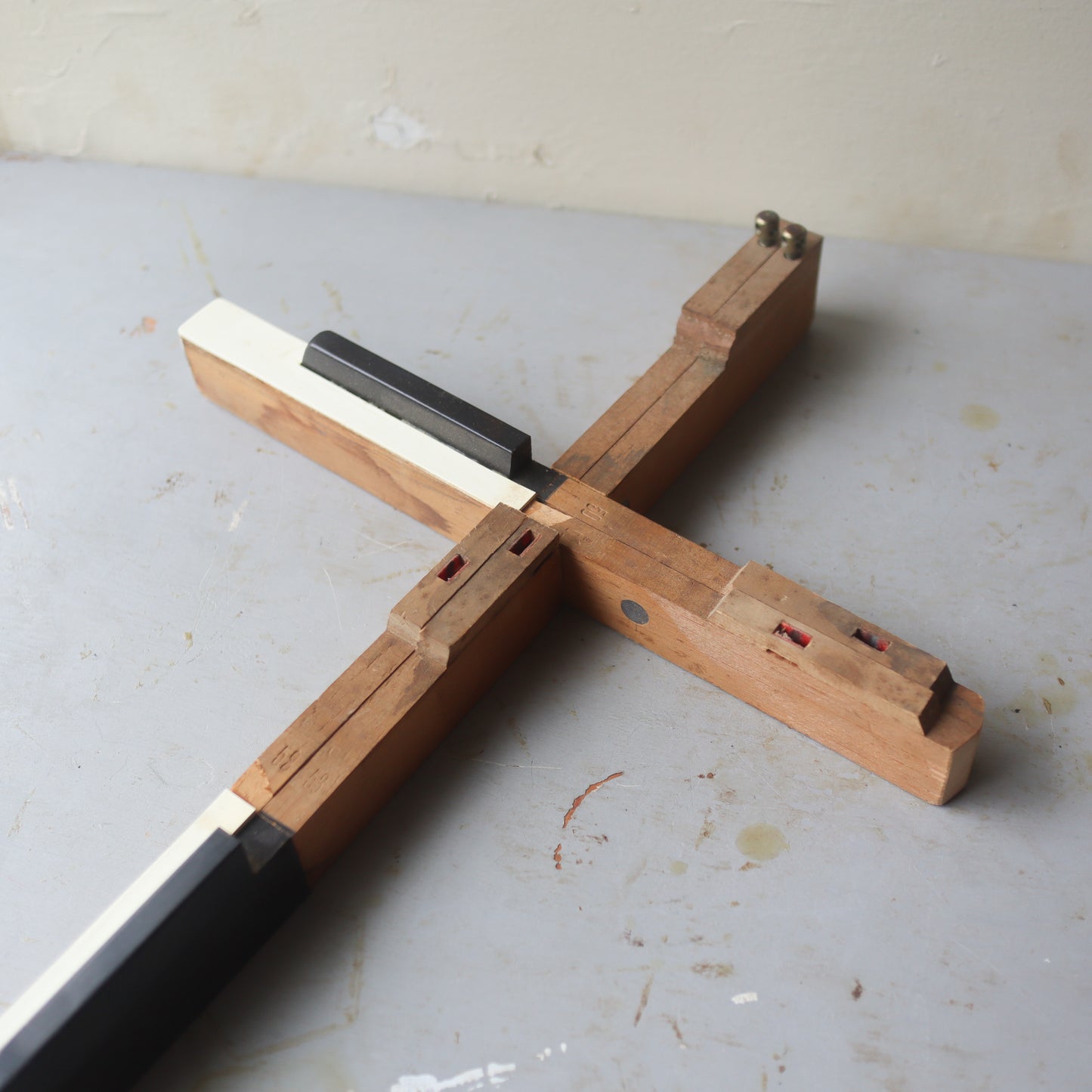 Upcycled Cross Made with Piano Keys