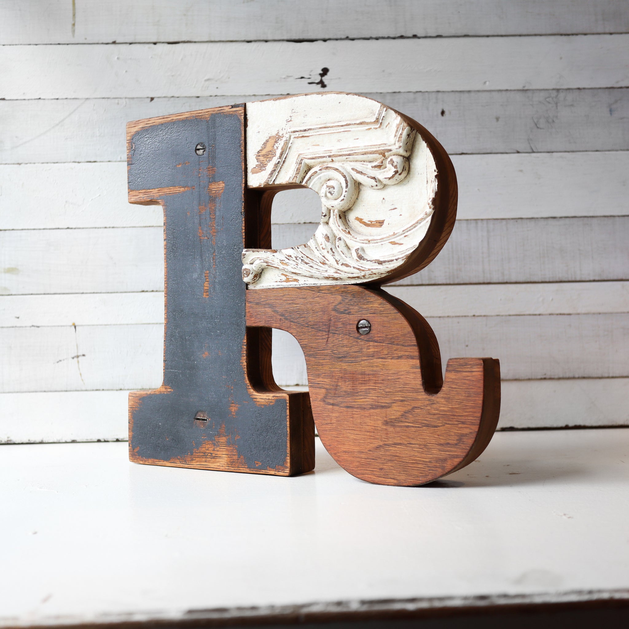 Letter R Wood Design Reclaimed Wooden Letters – Dennehey Design Co.