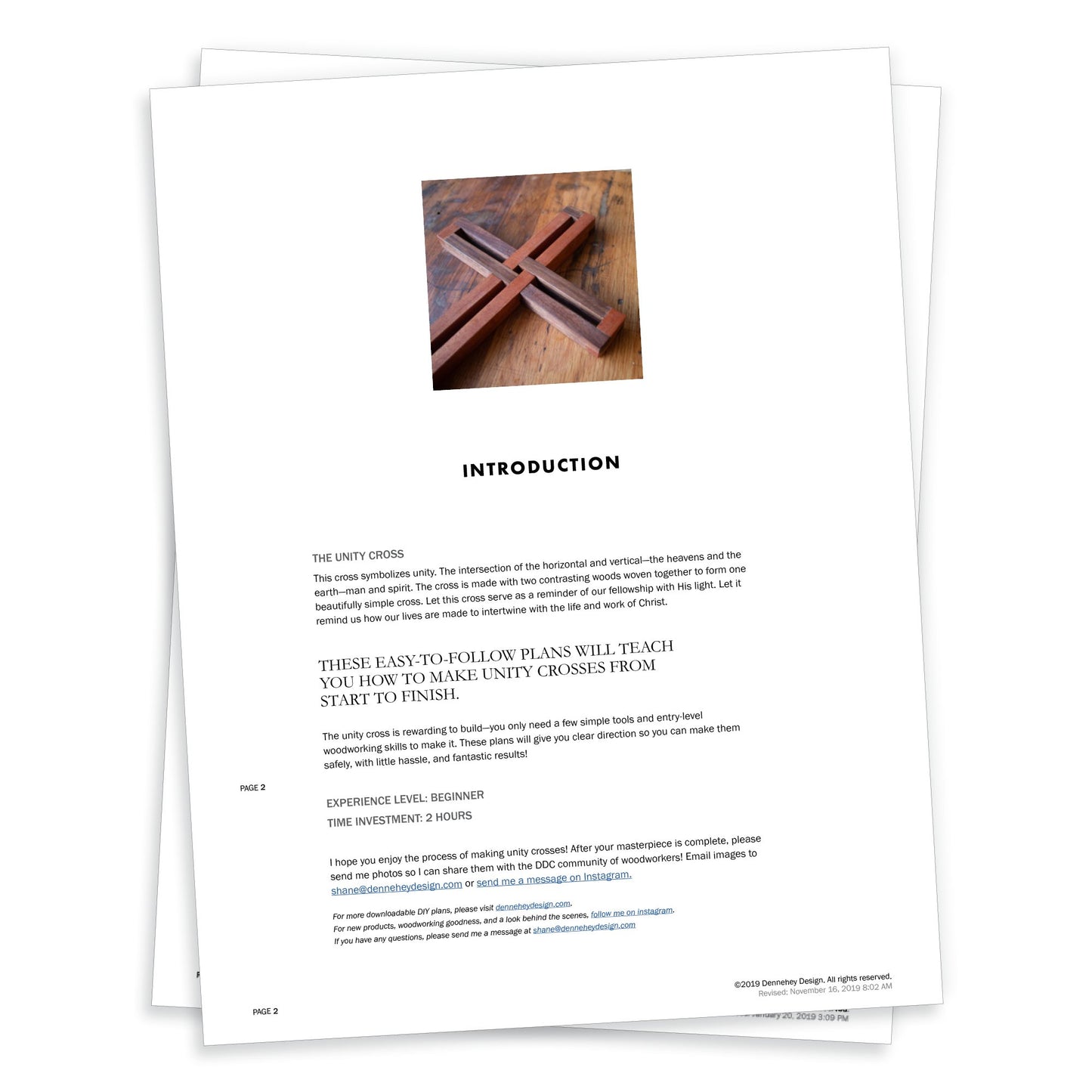 Cross Unity File Download The Unity Cross Project Plans – Dennehey Design Co.