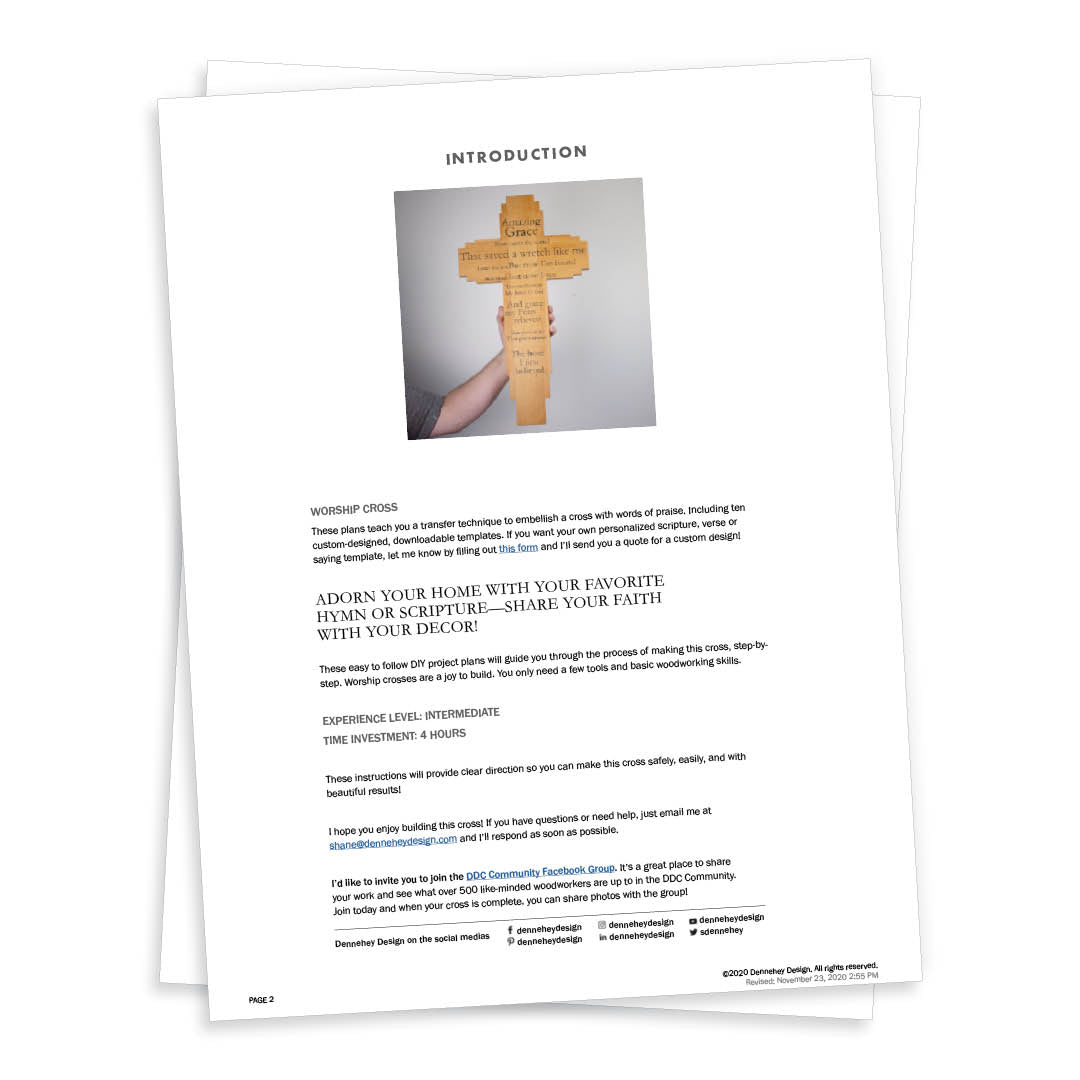 Worship Cross Project Plans & Transfer Templates – Dennehey Design Co.