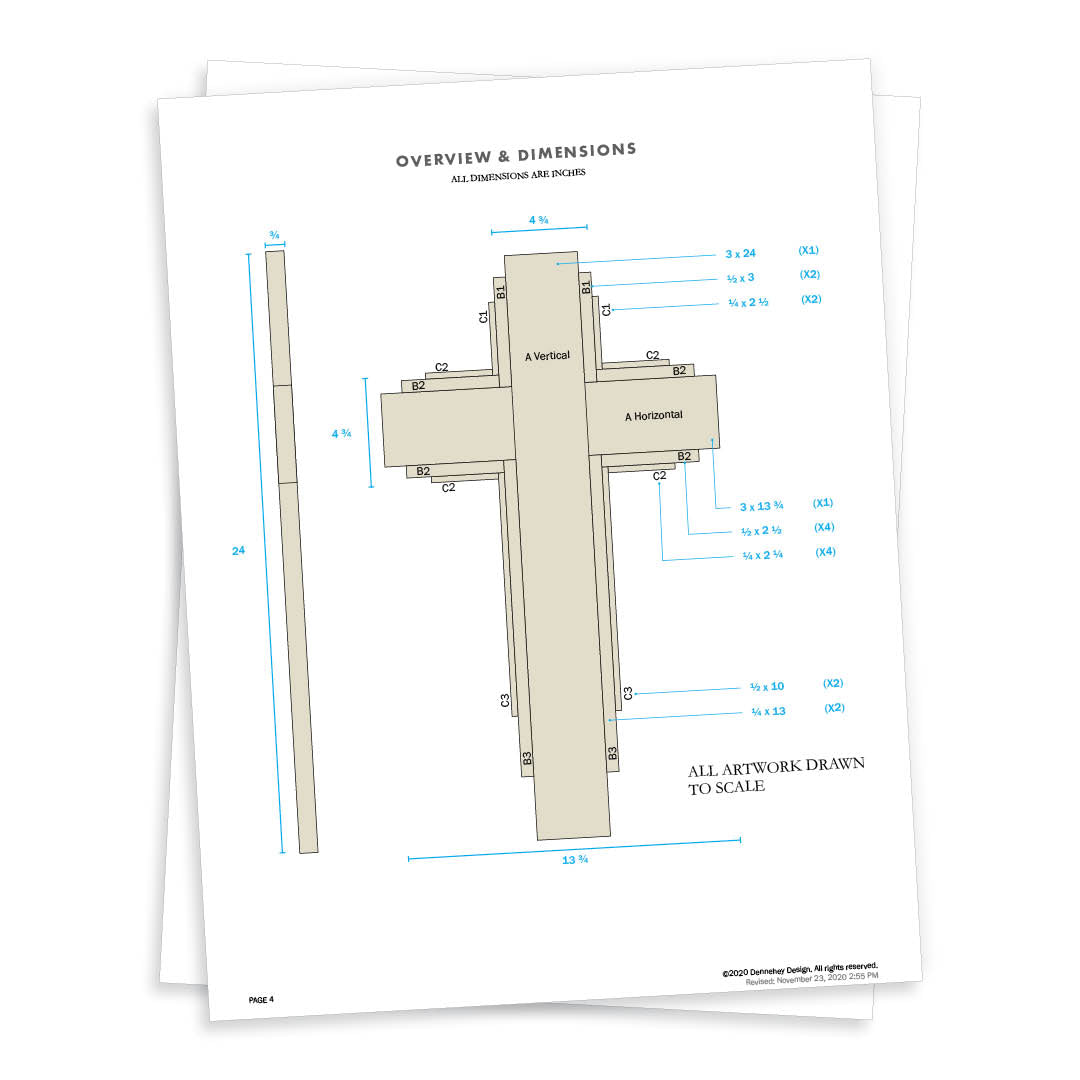 Worship Cross Project Plans & Transfer Templates – Dennehey Design Co.