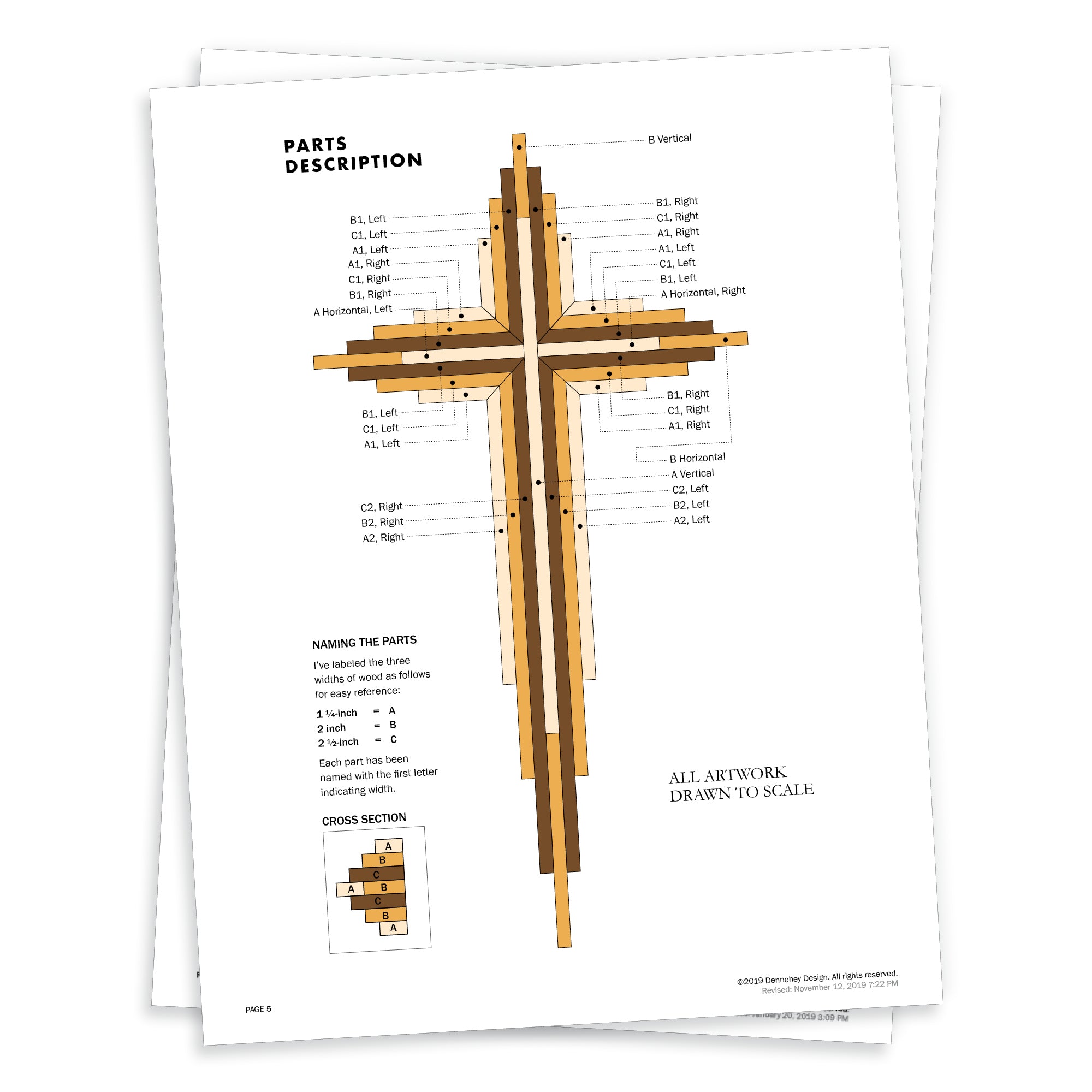 15-inch Layered Cross DIY Cross Plans – Dennehey Design Co.