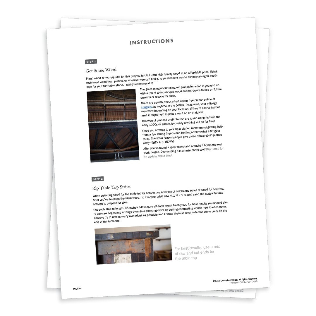 Reclaimed Wood Turntable Stand DIY Plans – Dennehey Design Co.