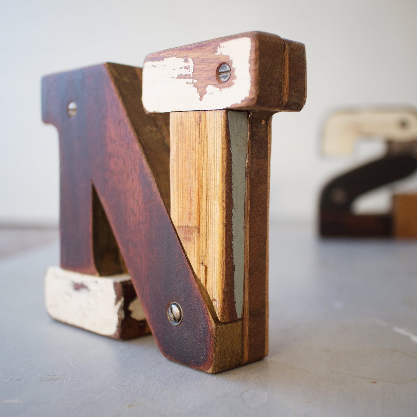 Load image into Gallery viewer, Wooden Letter N
