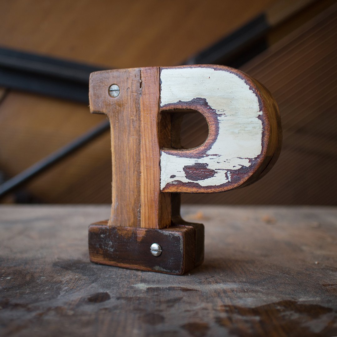 Load image into Gallery viewer, Wooden Letter P
