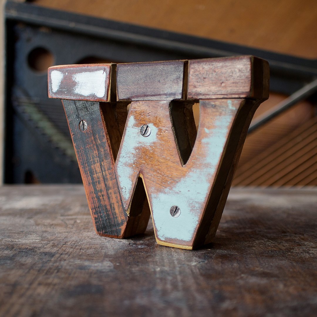 Load image into Gallery viewer, Wooden Letter W
