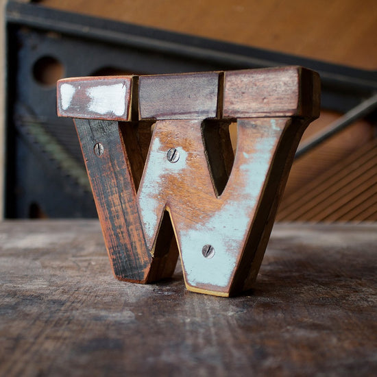 Load image into Gallery viewer, Wooden Letter W

