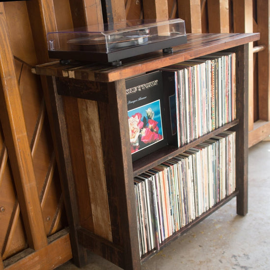 Turntable & Vinyl Record Cabinet